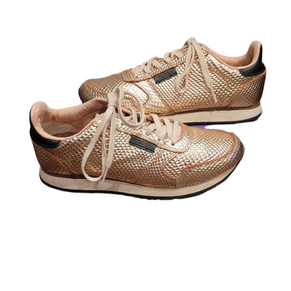 Woden Metallic Rose Gold Sneakers